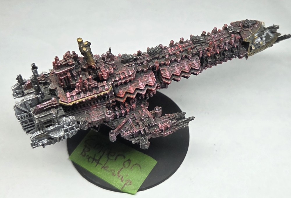 Battlefleet Gothic - Imperial Fleet Emperor Class Battleship - OOP - Painted