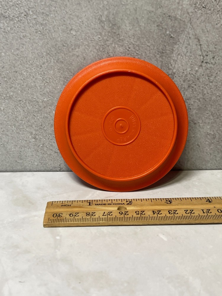 Vintage Tupperware Replacement Cup Lid Coaster #1313-20 (orange)