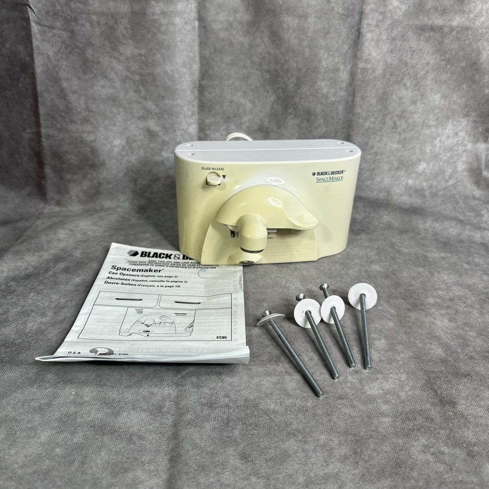 Black & Decker Spacemaker Can Opener EC75 Type 1 With Mounting Hardware Working