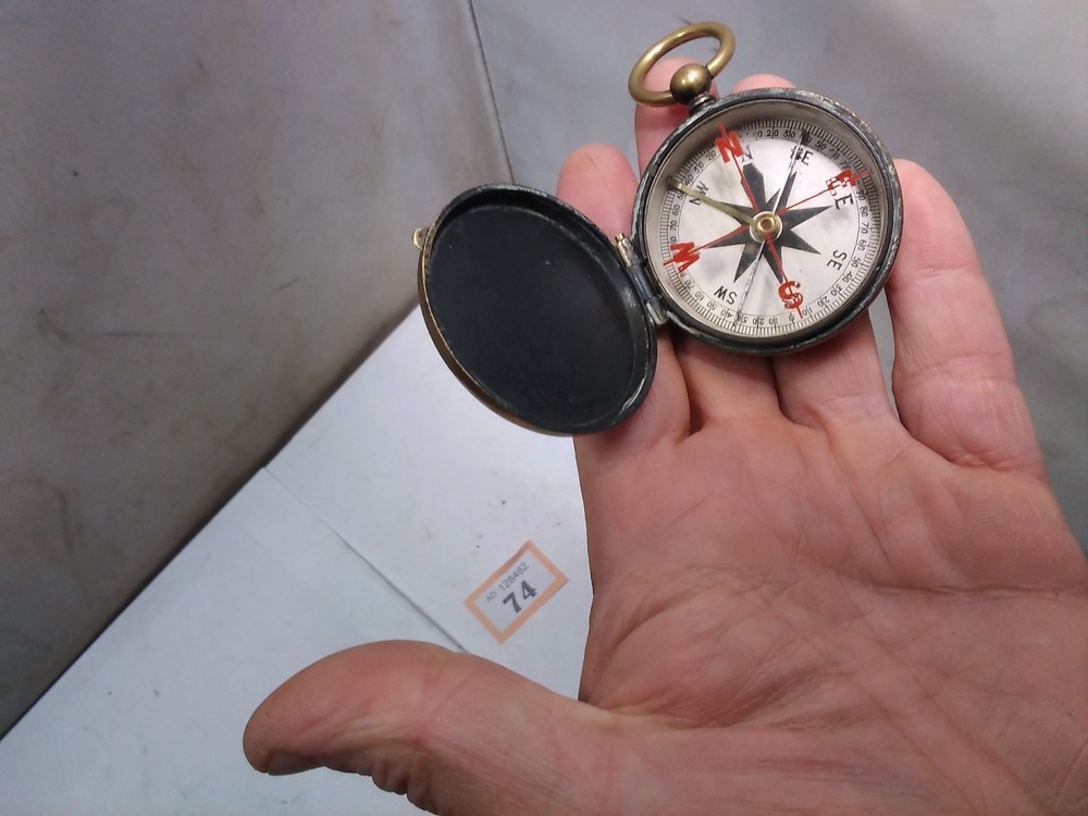 Vintage Hand Held Brass Compass Military ?