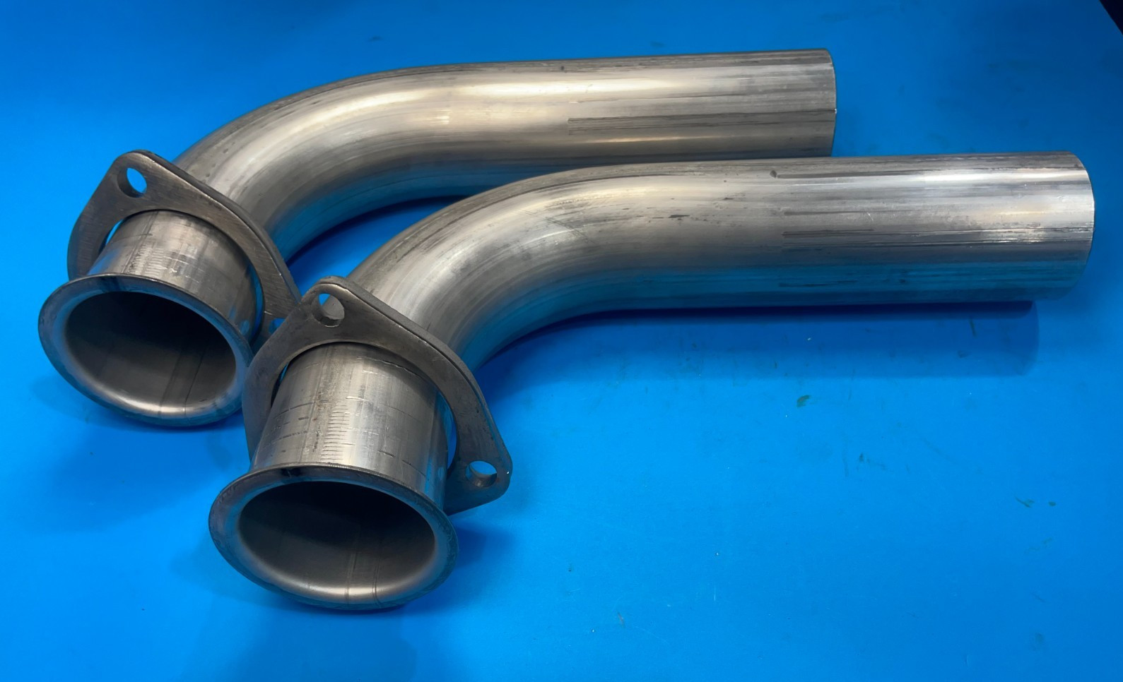 Shorty Exhaust Header Pipe Block Hugger 2.5" 14 Ga. for Chevy 265-400 SBC