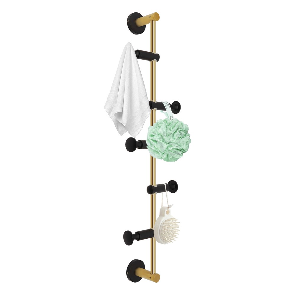 Coat Rack with 5 Adjustable Hooks Wall Mounted Vertical Coat Rack Coat Rack