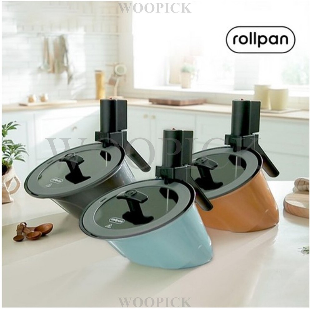 Rollkitchen rollpan Plus Camping Oven Automatic Rotation Cooking Pot Korean BBQ