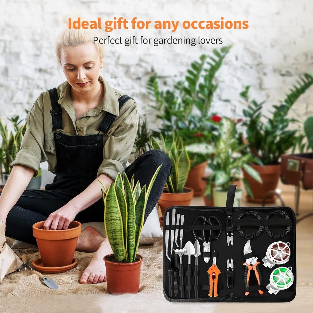Durable Bonsai Tools with Waterproof Mat - Ideal for Pruning & Shaping Trees