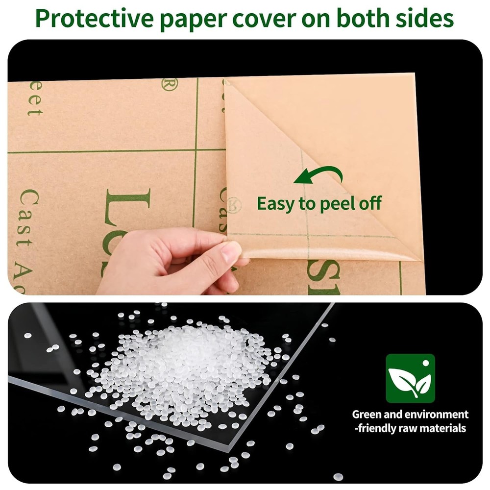 High-Quality 16" x 20" Acrylic Panels - Scratch Resistant for Creative Projects
