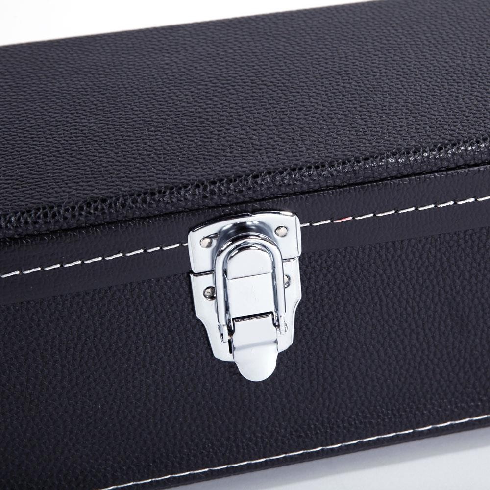 Hardshell Professional 5-string Microgroove Leather Pattern Banjos Case Black