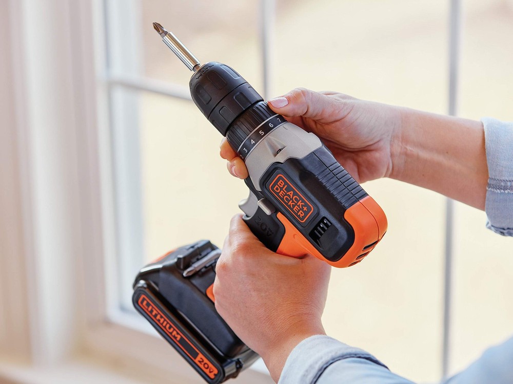 BLACK+DECKER 20V MAX Cordless Drill Kit with ‎Battery, Charger, Includes Dou...