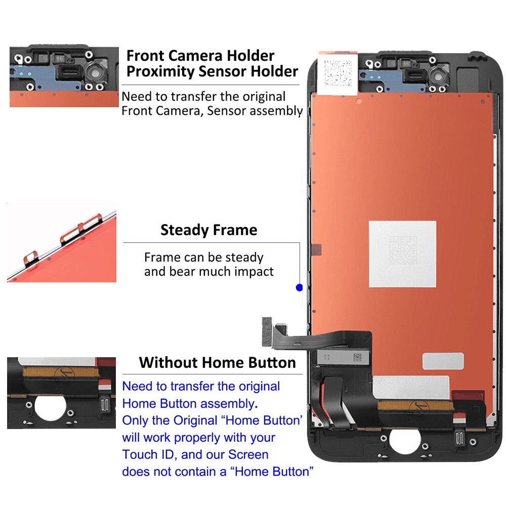 For Apple iPhone 7 Plus LCD Touch Screen Digitizer Replacement / Tempered Glass