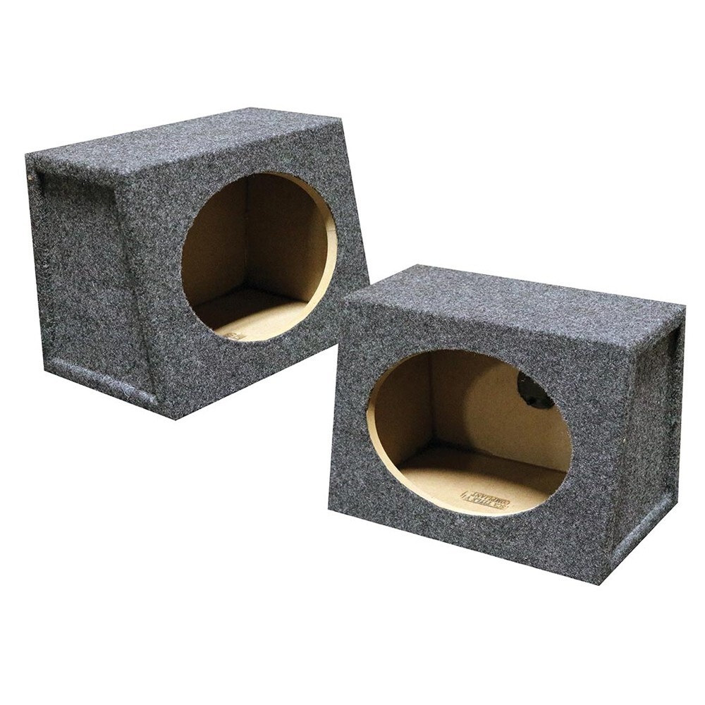 2 x QPOWER SINGLE 6×9" 6x9 INCH SEALED ANGLED FRONT EMPTY SPEAKER BOXES