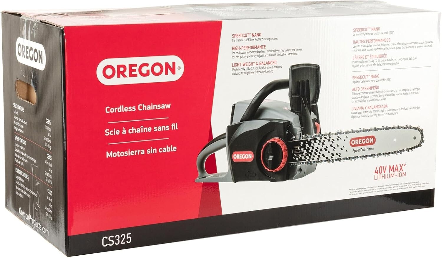 Oregon CS325 16" SpeedCut Nano 40V Cordless Chainsaw w/ Battery & Charger 627994