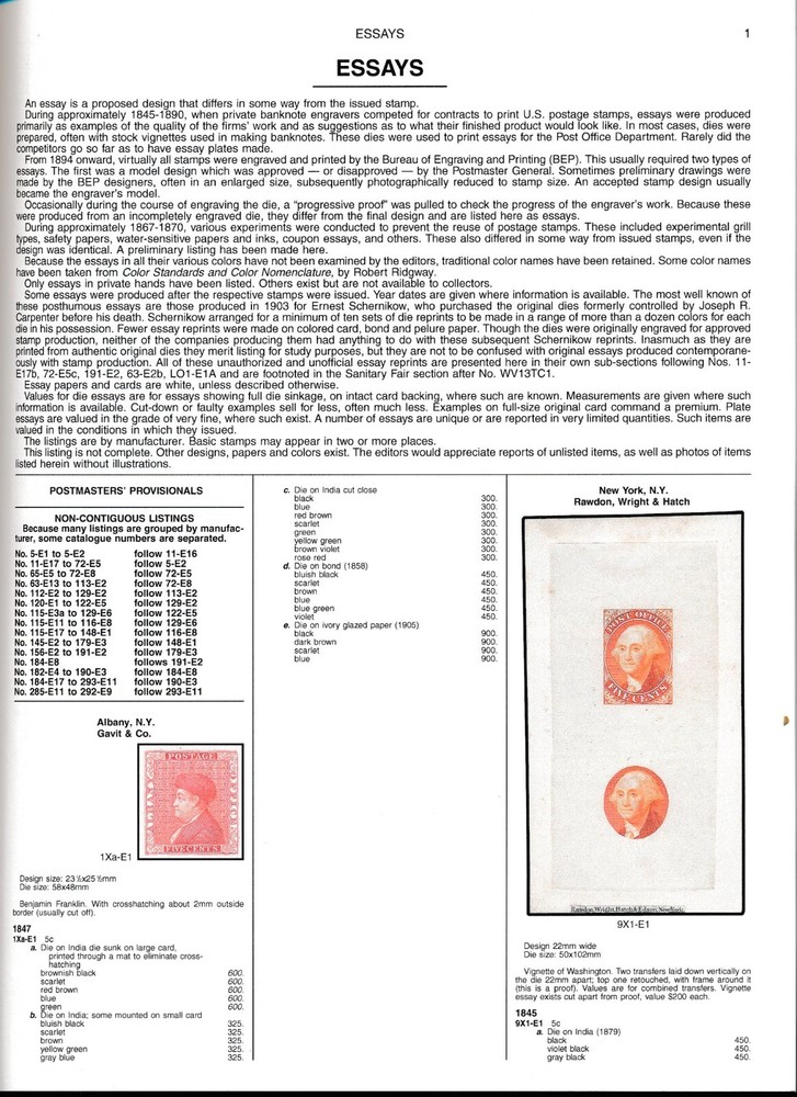 Scott Catalog of US Essays and Proofs 2025 - Reference Book - 2nd Ed NEW!