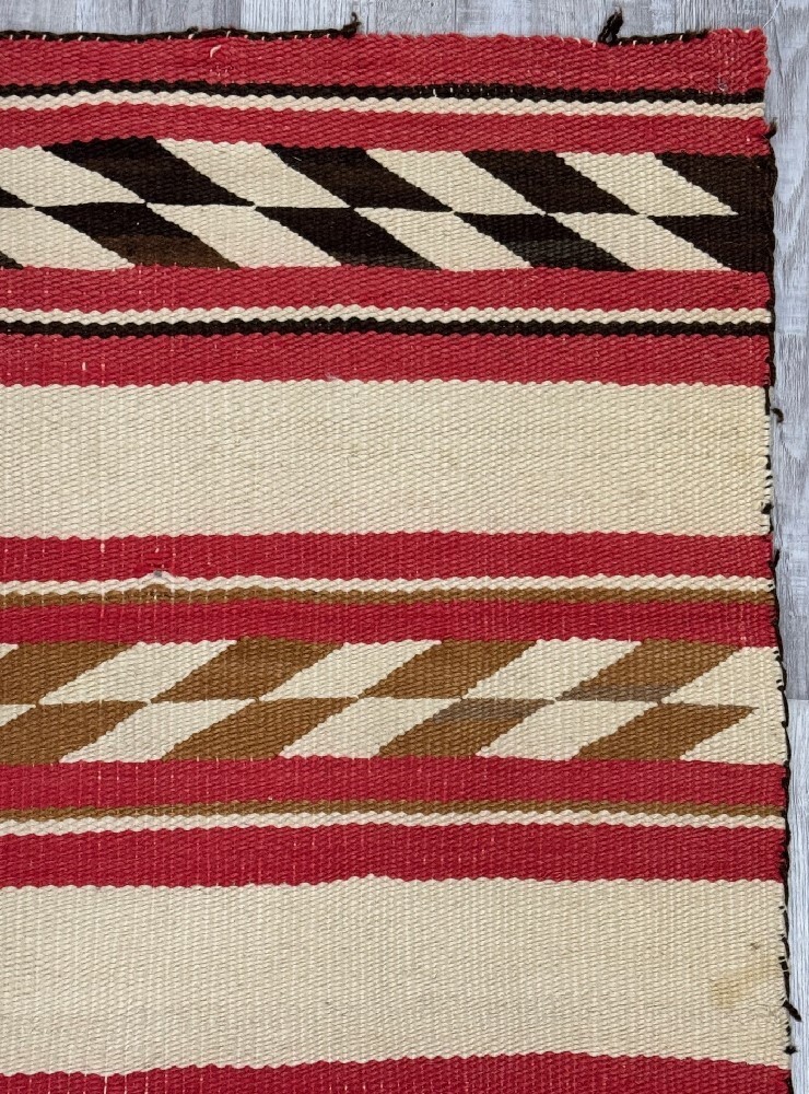 Navajo Early Double; Saddle Blanket; ca 1885