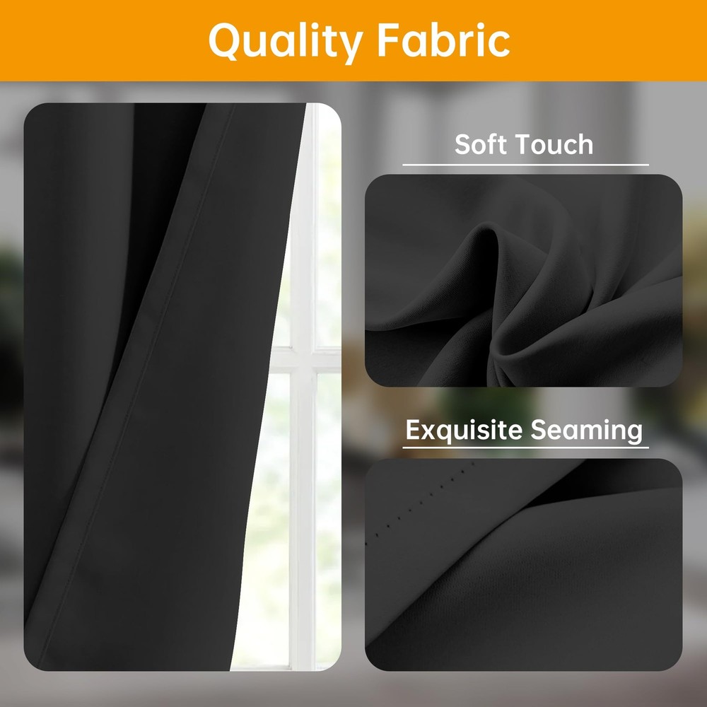 Ceiling Track Room Divider Blackout Curtain Panel