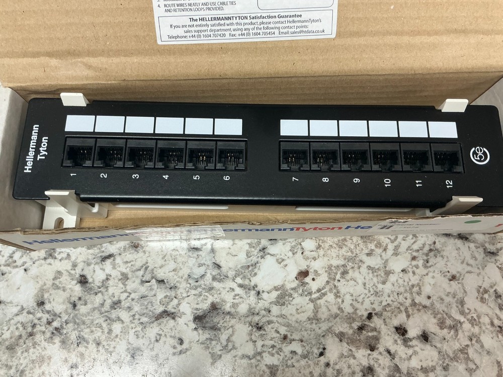 HELLERMANN TYTON PP110C5E12V Cat. 5e Vertical 12 Port Patch Panel