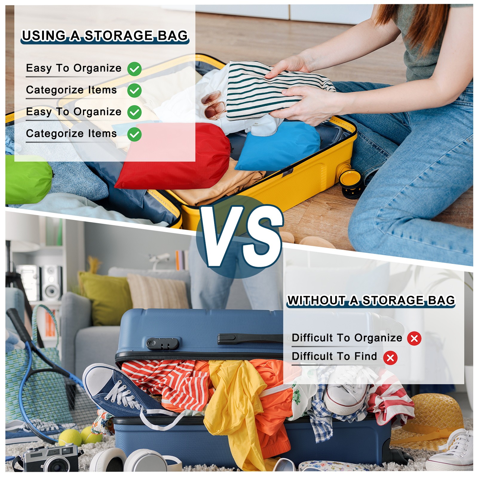 6pcs Drawstring Bag with Toggle 6 x 8 Inch 210D Polyester Stuff Sack Black