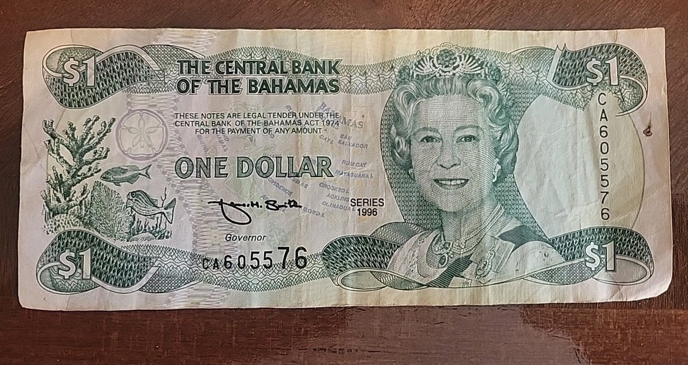 Banknote Bahamas 1 Dollar 1996 P57a