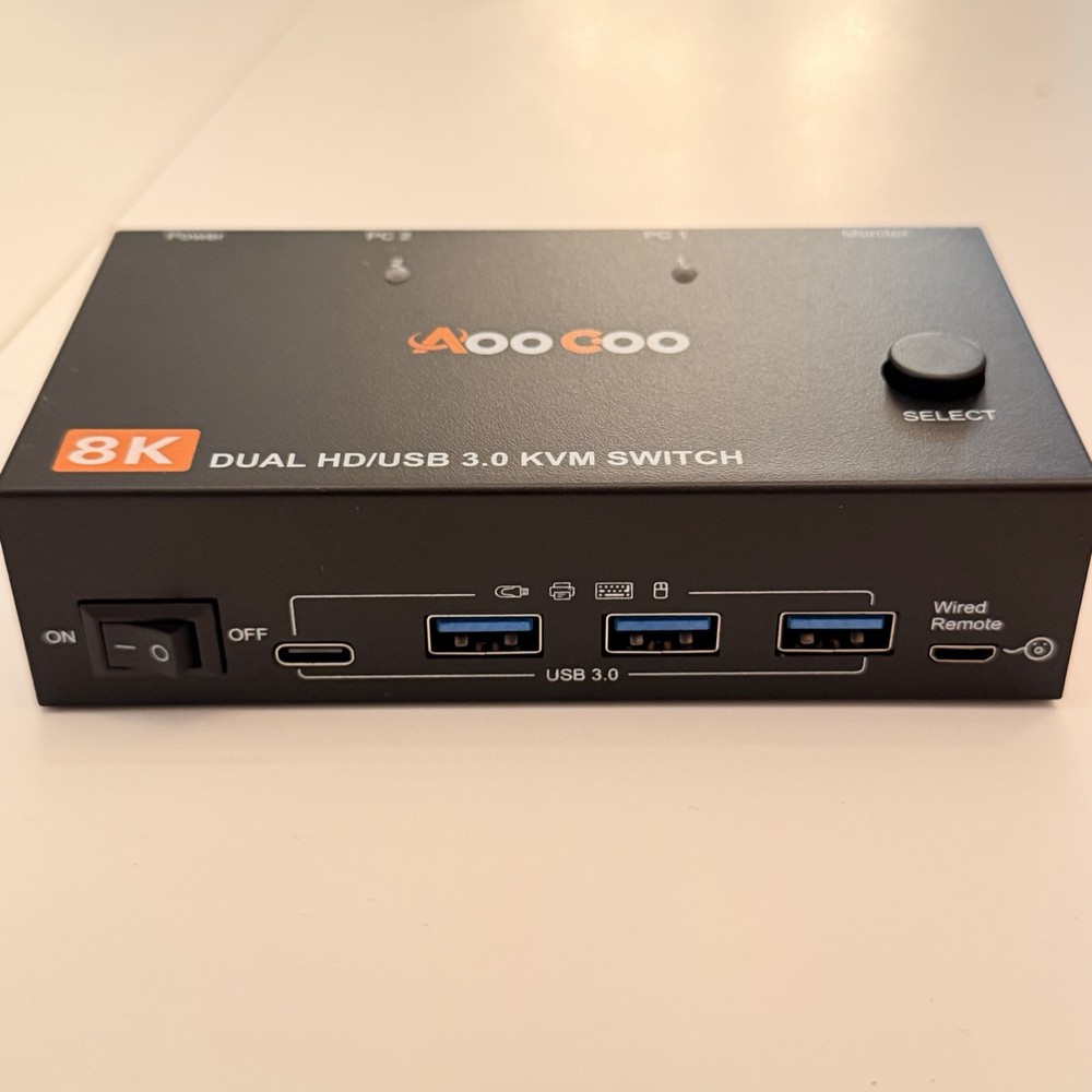 AooCoo 8K Dual HD/USB 3.0 KVM Switch