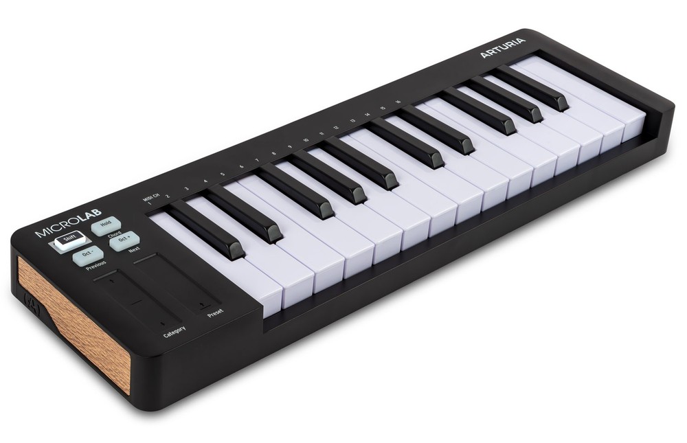 Arturia MICROLAB MK3 Black 25-Key MIDI USB Keyboard Controller+Pro Software