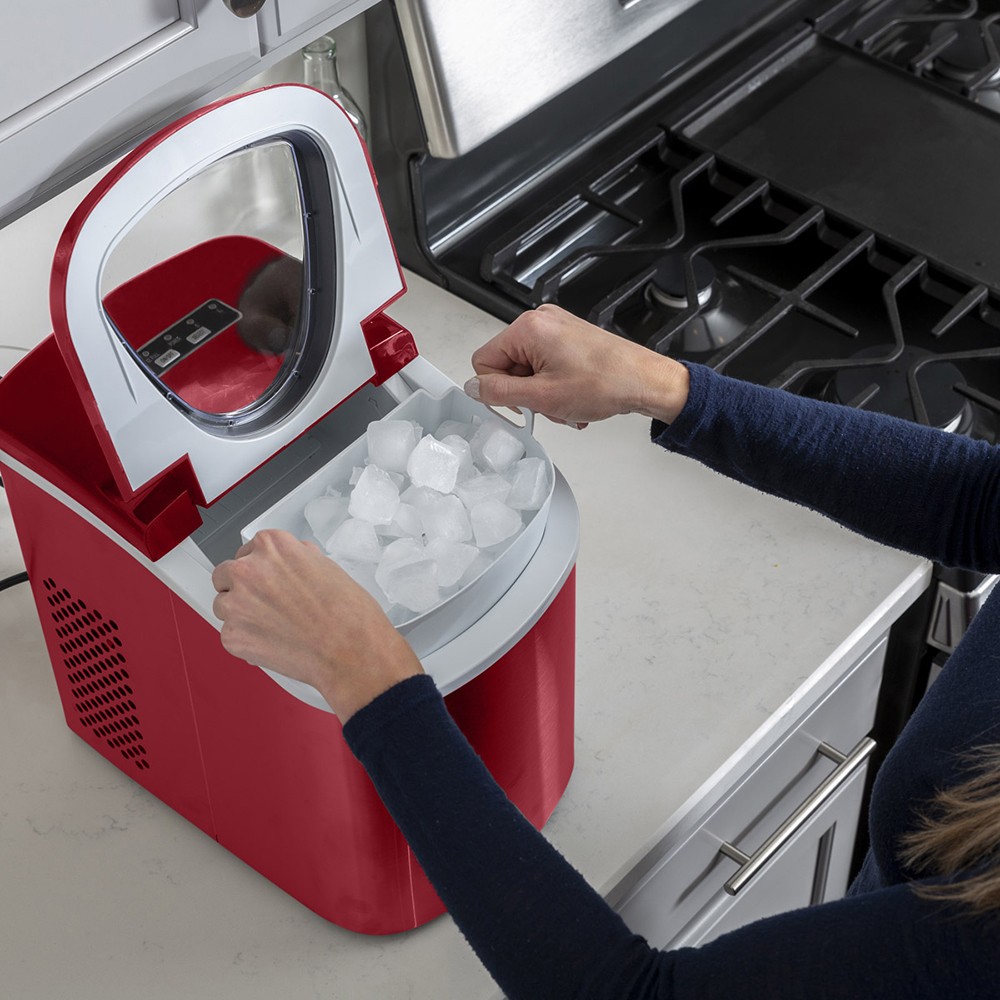 Deco Chef Electric Ice Maker (IMRED) Compact Top Load 26 Lbs. Per Day - Open Box