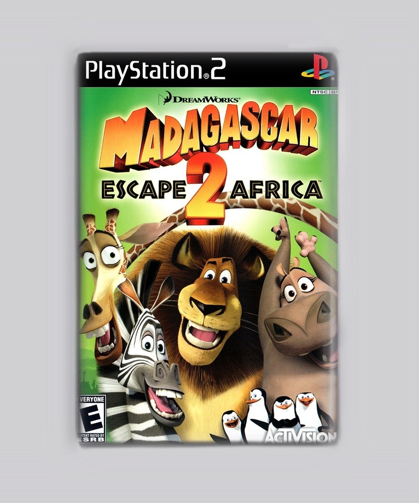 MADAGASCAR 2 / PS2 - 2"x3" FRIDGE MAGNET (playstation 2