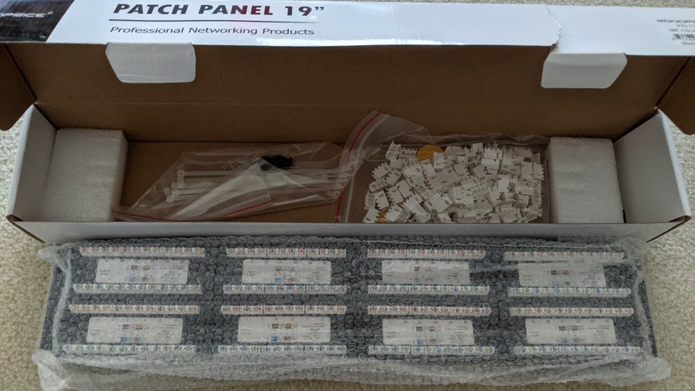 SAME DAY SHIP - NEW Monoprice Network Patch Panel 19" 7305 MP-C6U8BBH48 Ethernet