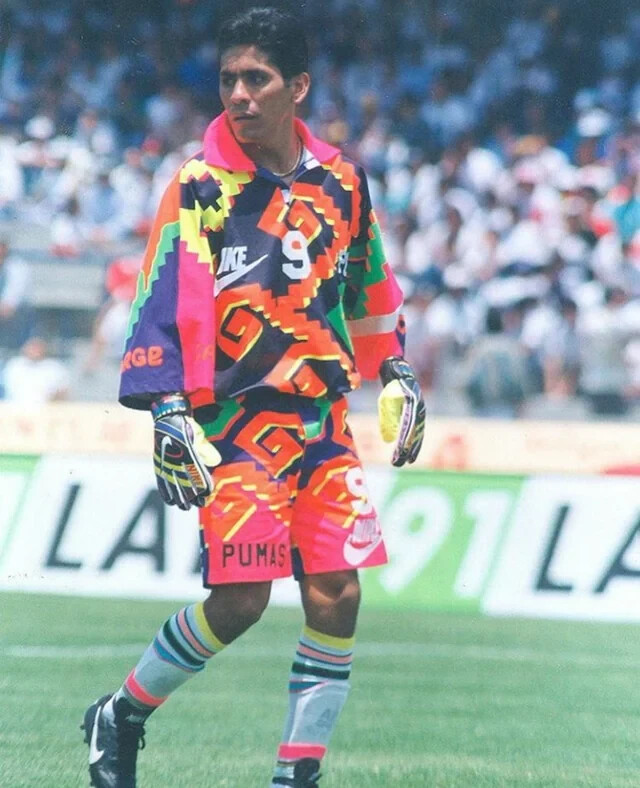 Jorge Campos # 9 Multicolor ORANGE/PINK/PURPLE NIKE RETRO - XXL