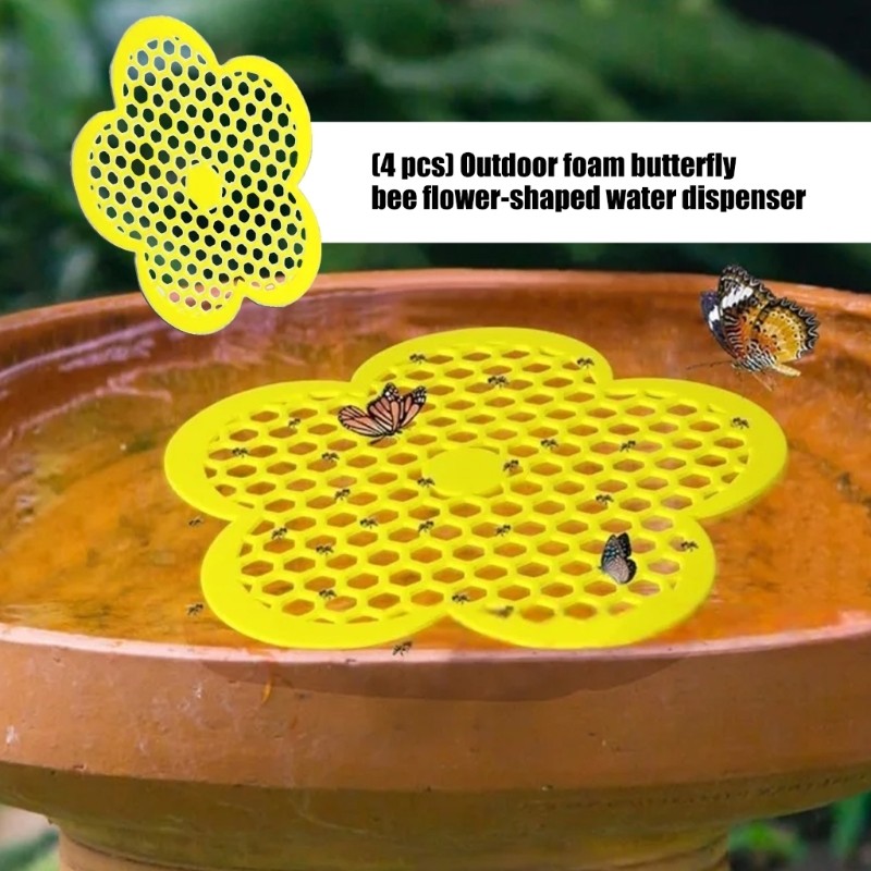 Floating Pollinator Watering Stations Foam Bees Baths Garden Ecosystem Support