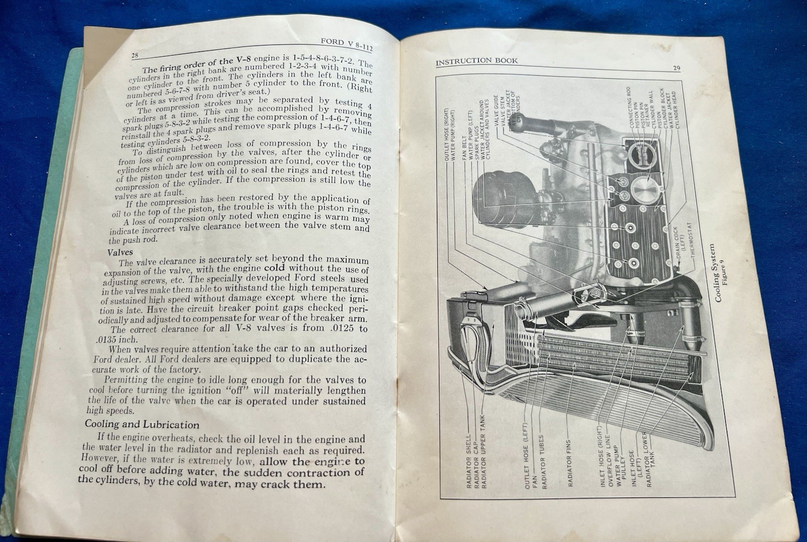 VINTAGE FORD V8 INSTRUCTION BOOK 112 INCH WHEELBASE BOOKLET
