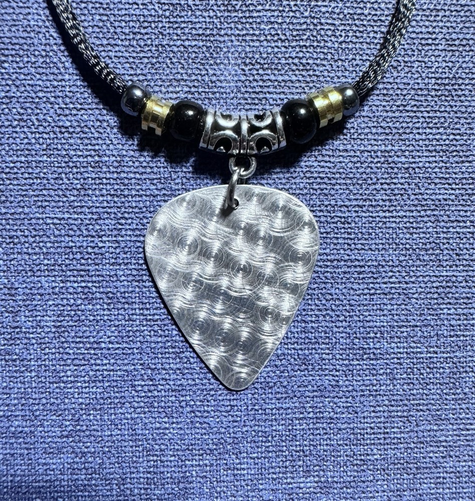 Handmade KISS Ace Frehley aluminum Guitar Pick Necklace