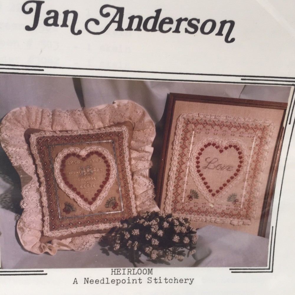 Heirloom Hearts Needlepoint Pattern Jan Anderson