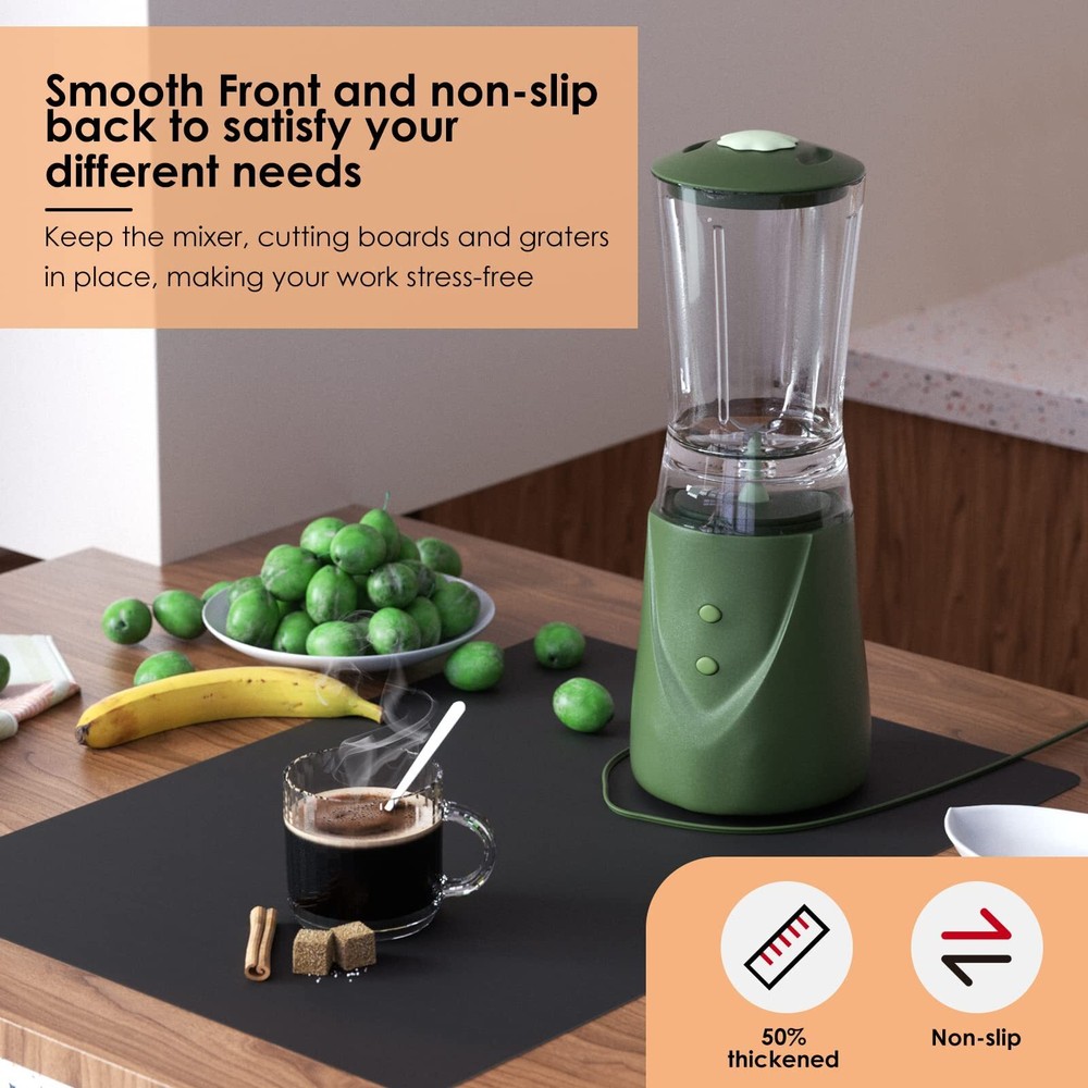 KitchenRaku Extra Large Silicone Mat for Kitchen Worktop Protector, Thickened...