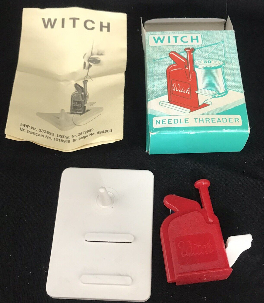 Witch Automatic Needle Threader 2 Piece with lnstructions VTG Western Germany