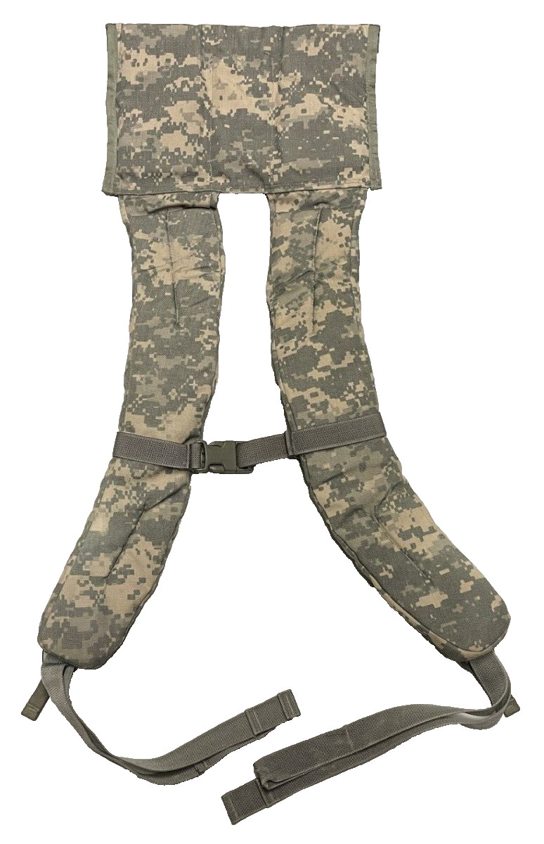 US MILITARY MOLLE II ENHANCED FRAME ACU SHOULDER STRAPS w/ QR & Load Lifters VG