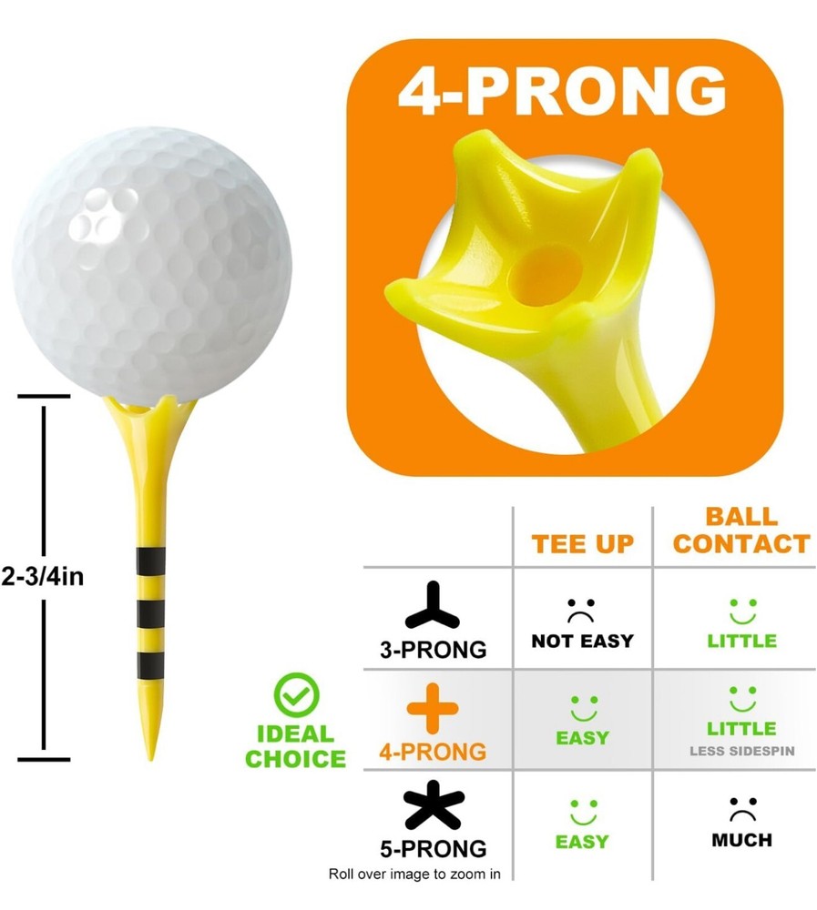 golf tees plastic 50pcs 2' 3/4
