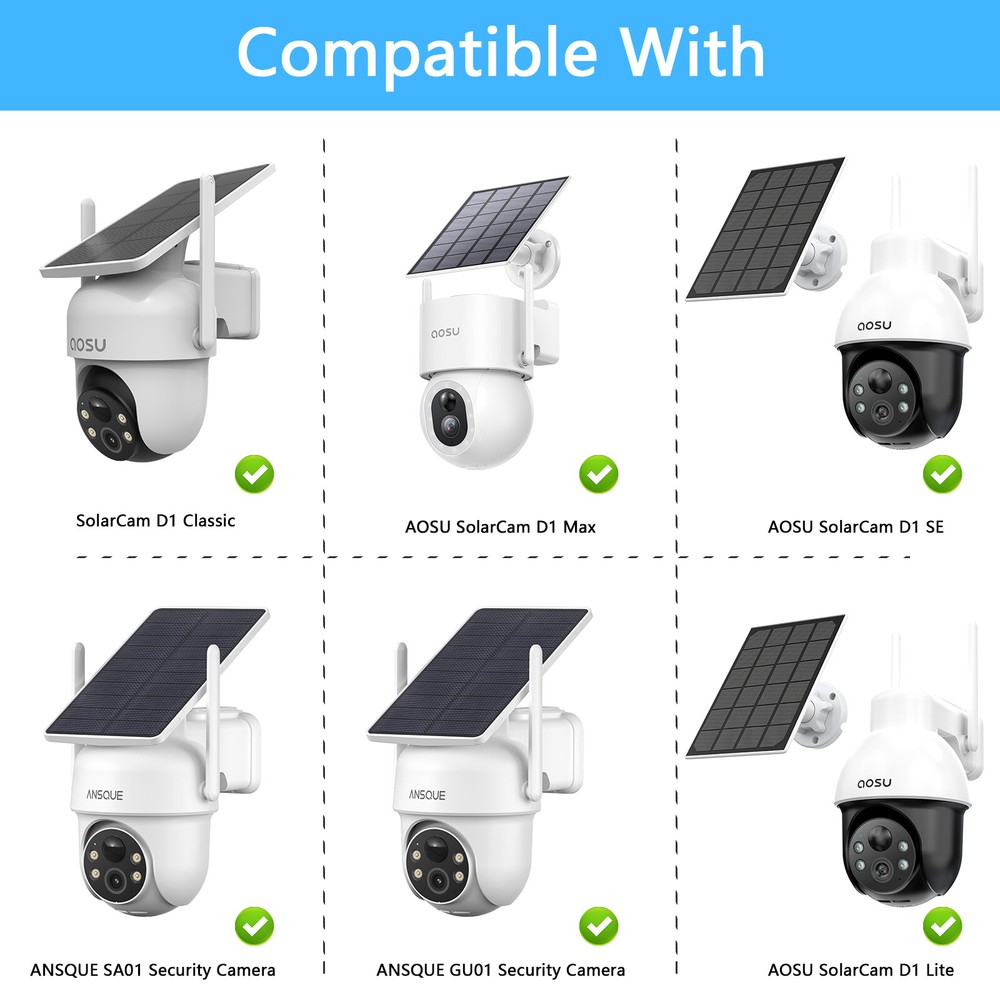 90° Corner bracket for AOSU SolarCam D1(SE/Lite/Max),ANSQUE Security (GU01/SA01)