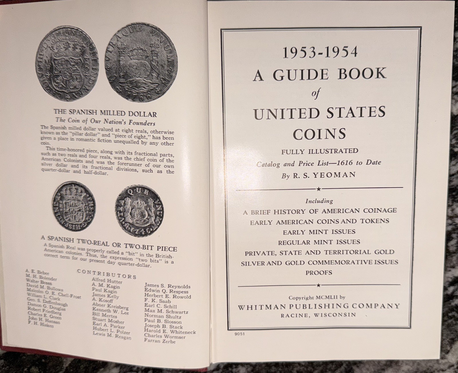 1953-1954 GUIDE BOOK OF UNITED STATES COINS 6th EDITION "REDBOOK" BY R.S. YEOMAN