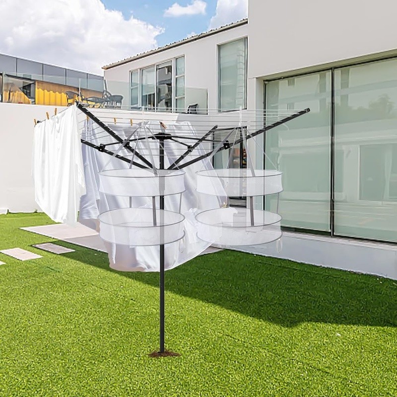 Large Capacity Rotary Dryer Adjustable Height 165ft Drying Space Pre-assembled