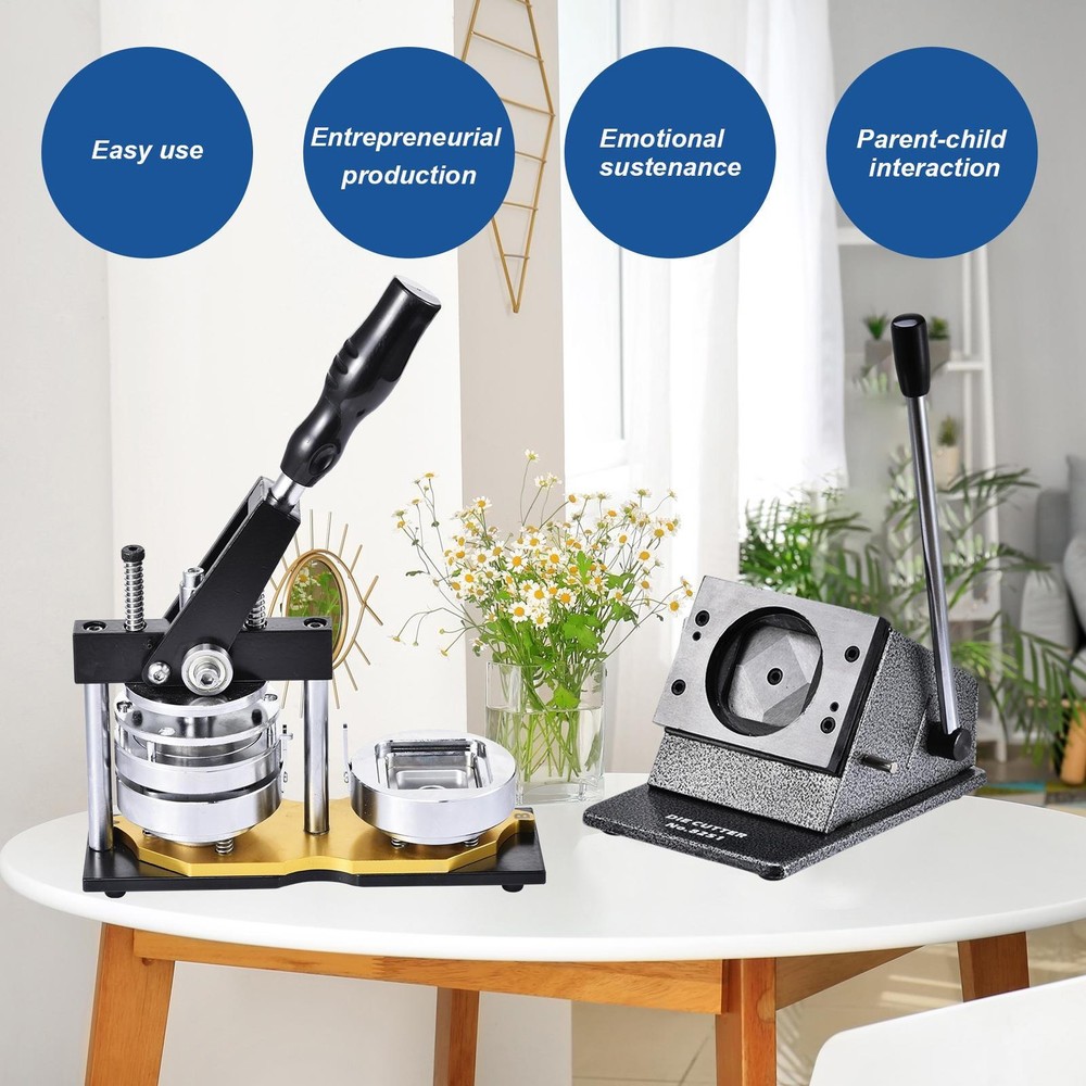 Magnet Button Maker Machine Badge Press DIY Fridge Magnet Maker Kit Manual Tool