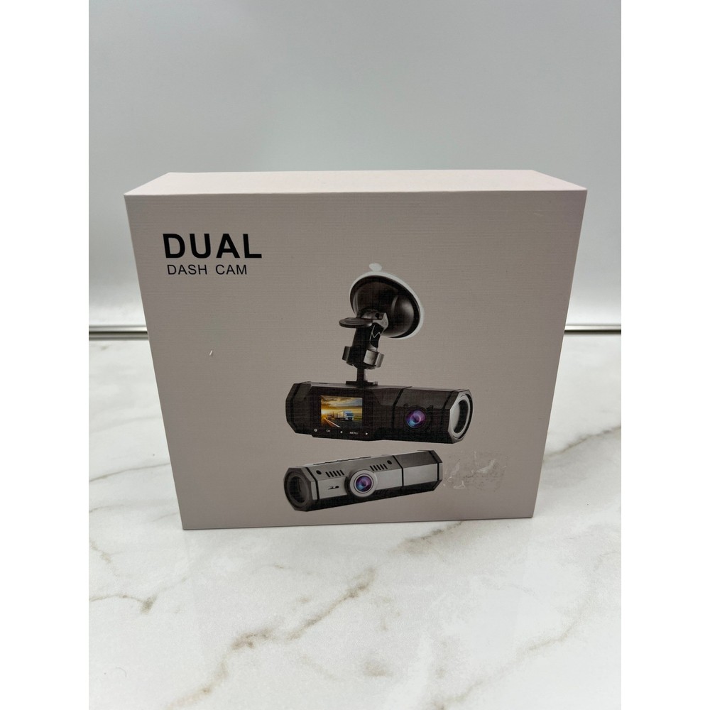 DUAL DASH CAM High Definition Car DVR with Suction Mount and Cables