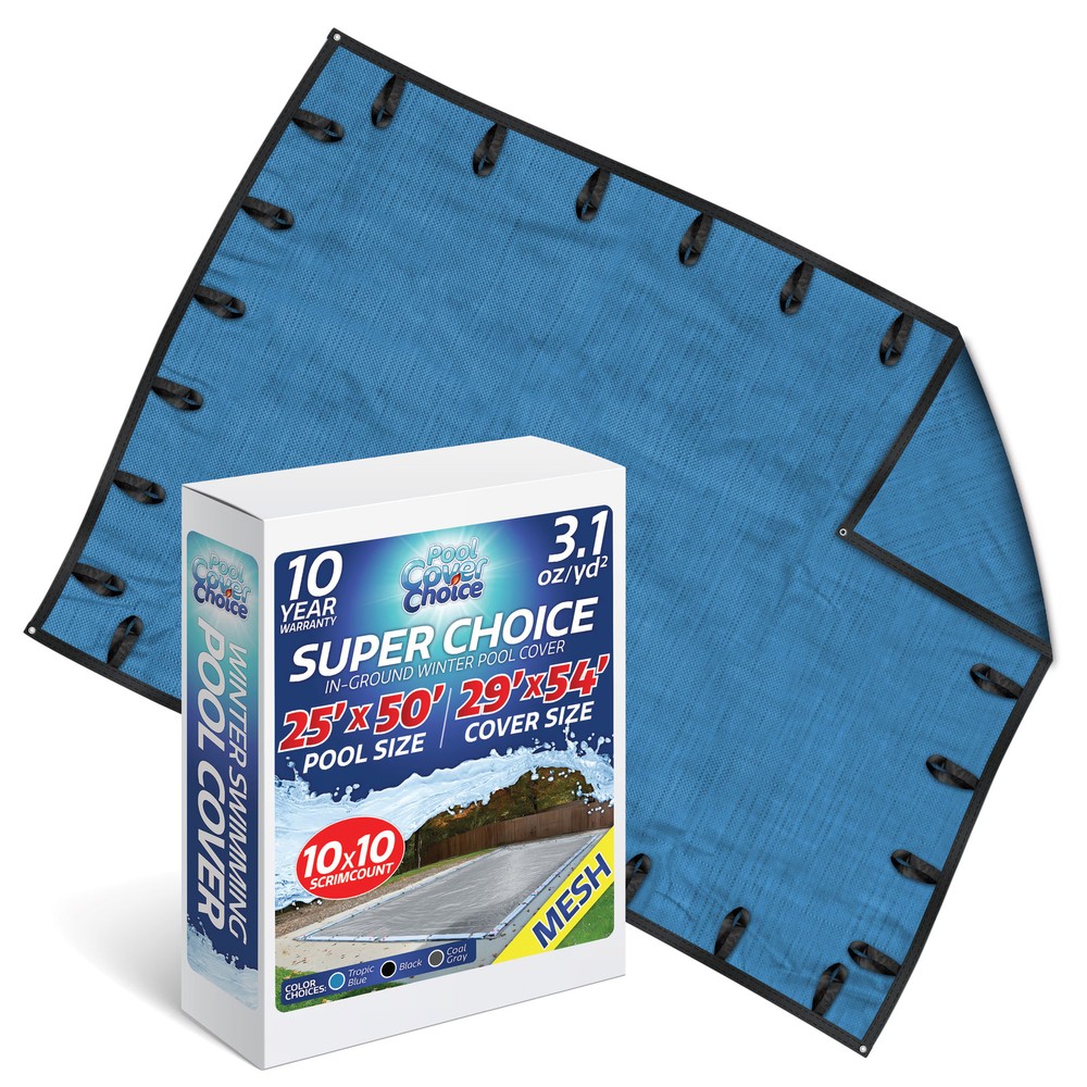 PoolCoverChoice Winter Swimming Pool Cover for 25 ft x 50 ft Rectangular Pool