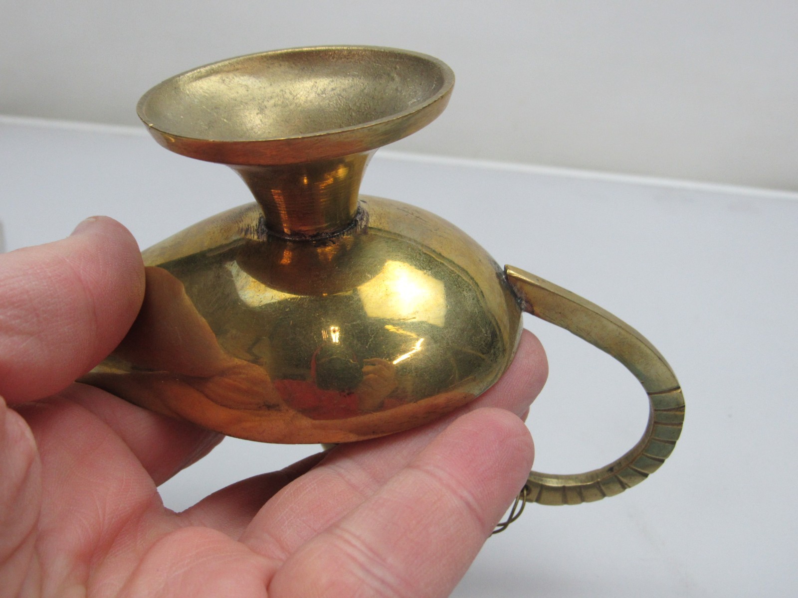 Vintage Brass Aladdin Genie Oil Lamp Incense Burner