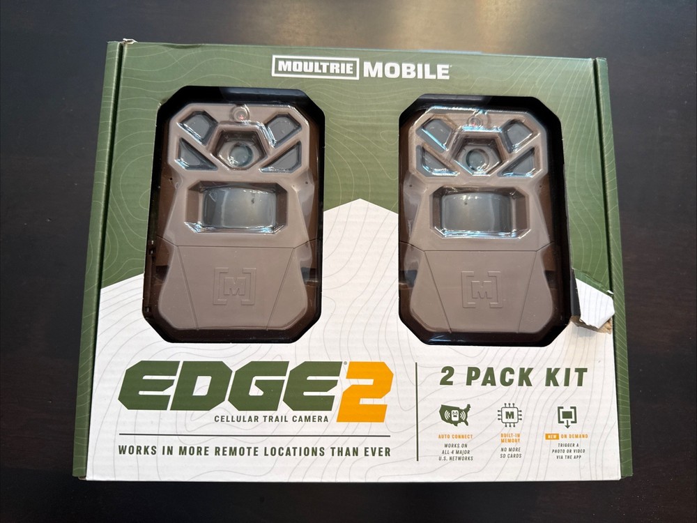 Moultrie Mobile Edge2 Cellular Trail Camera 2 Pack Kit