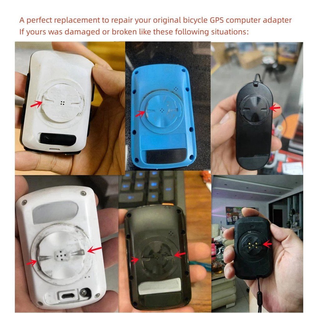 Bike Computer GPS Mount Adapter Insert Kit Back Rotate Cover Replace Compatib...