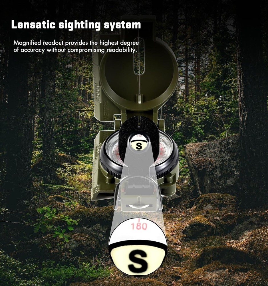 Multifunctional Military Sighting Navigation Compass with Inclinometer | Impa...