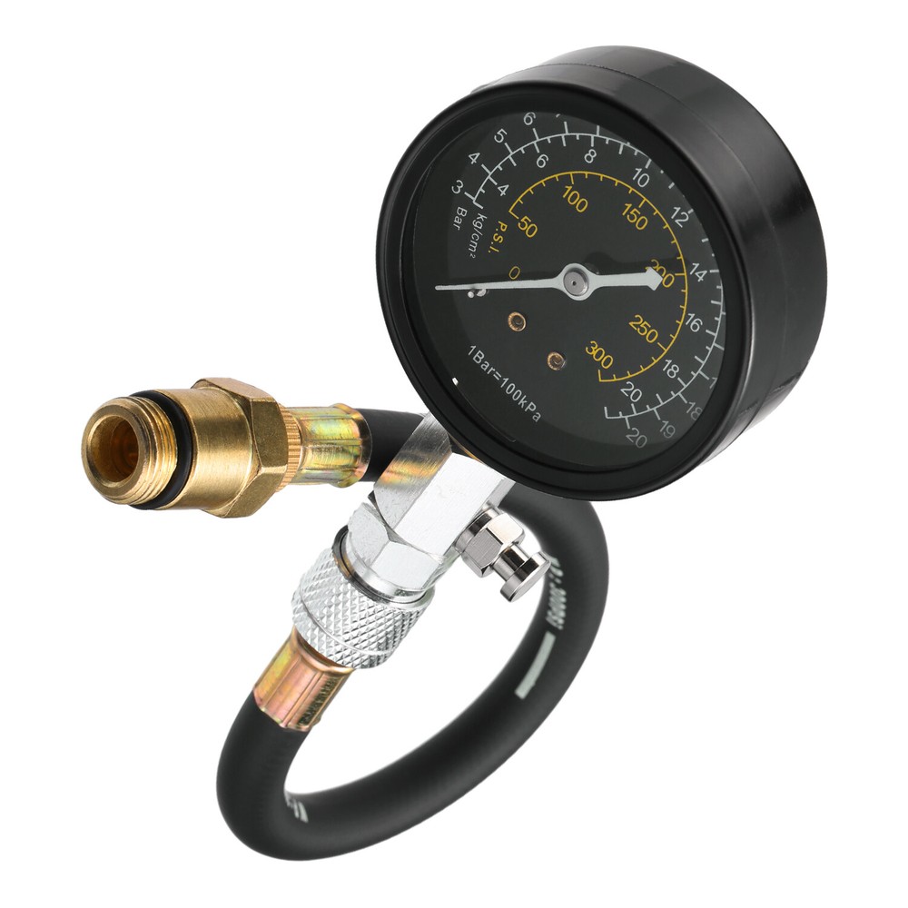 Engine Compression Tester Testing Gauge Gage Check Test Tool Kit 50-300 PSI
