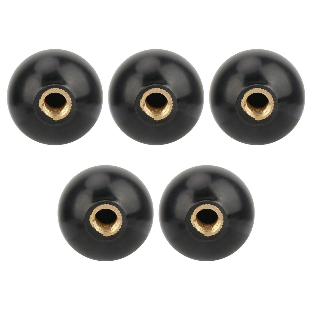 5x Black Round Ball Engineering Plastic Lever Knob M10*35 Machine Tool Replace↑