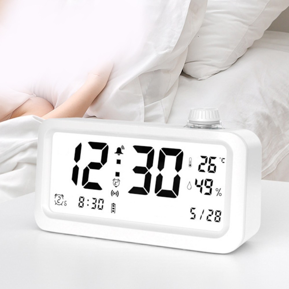 Intelligent LCD Alarm Clock with Humidity Display and Light Sensor Function