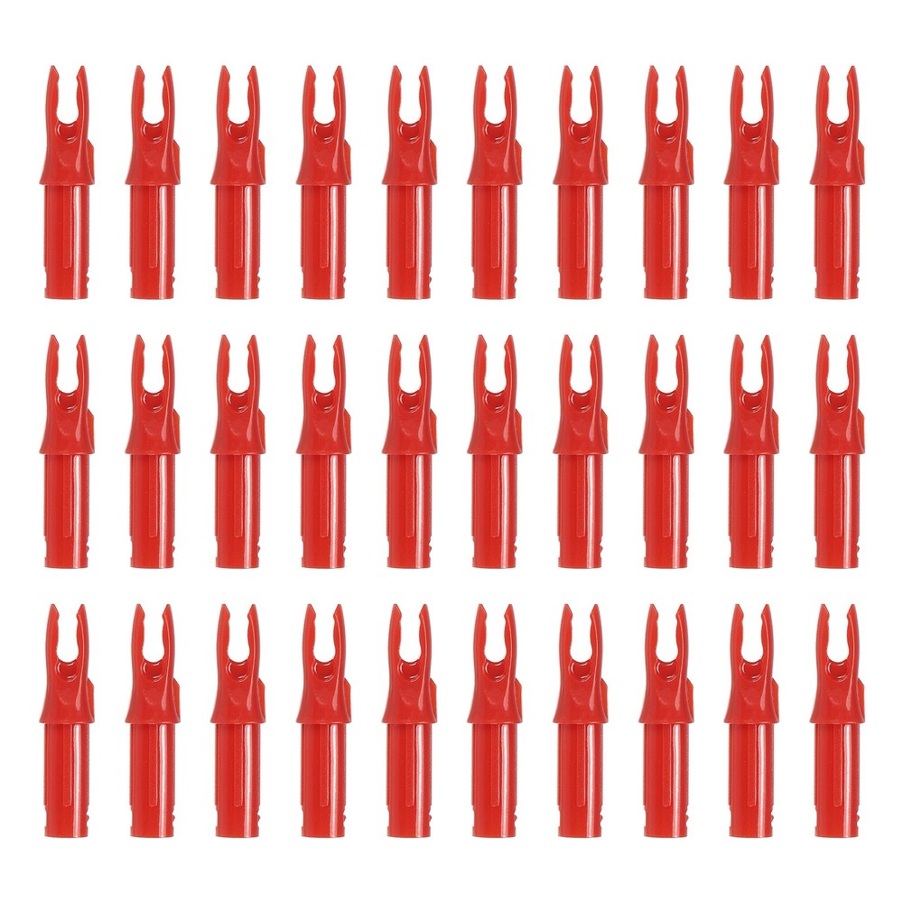 30 Pack Archery Arrows Nocks 6.2mm Plastic Insert Arrow Nock Red