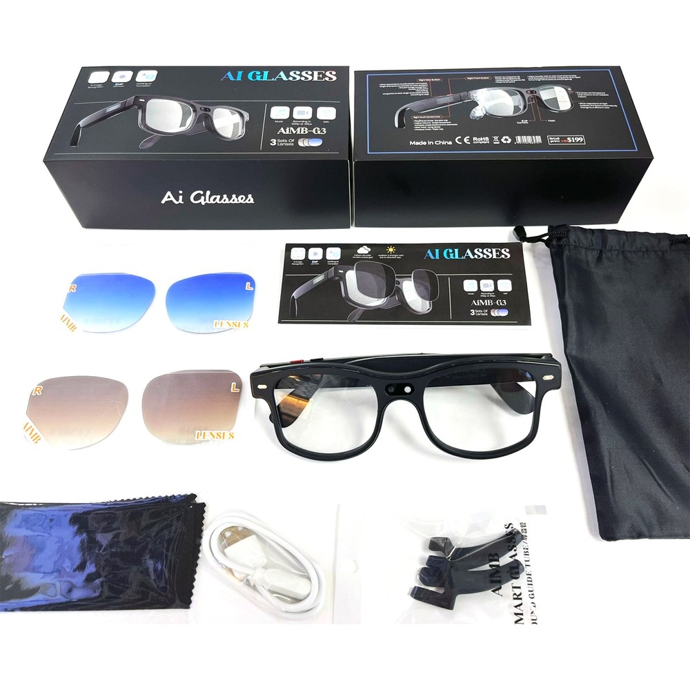 AI Smart Glasses with Camera Bluetooth Open-Ear Audio | Ray-Ban Meta Alternative