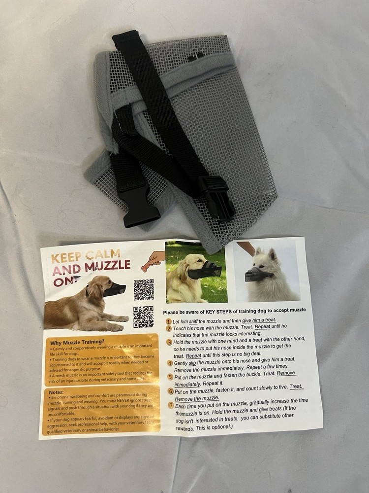 Dog Muzzle Size Large Mesh New